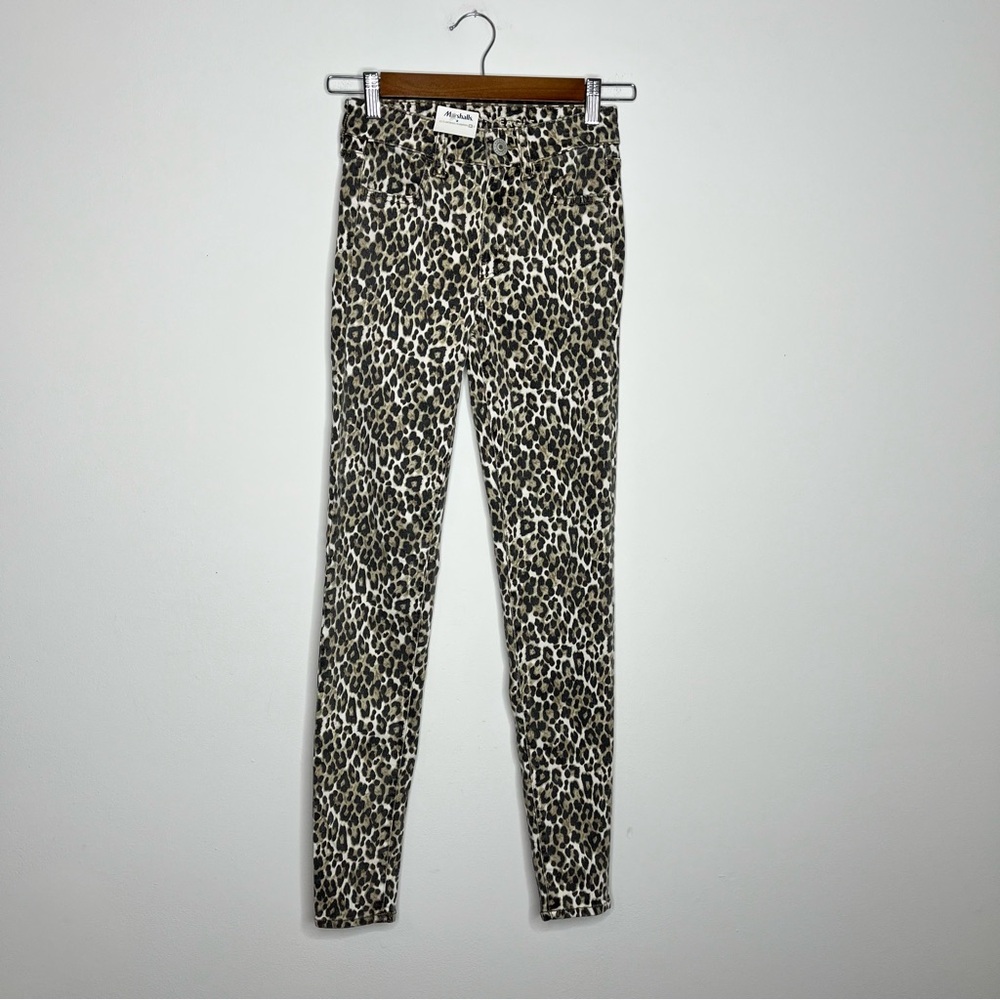 NEW American Eagle Outfitters 00 Brown Black Leopard Print Stretch Skinny Jeans